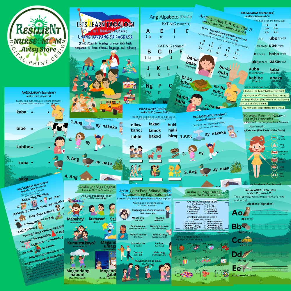Learn Tagalog: First Step to Reading (Bilingual E-Book)