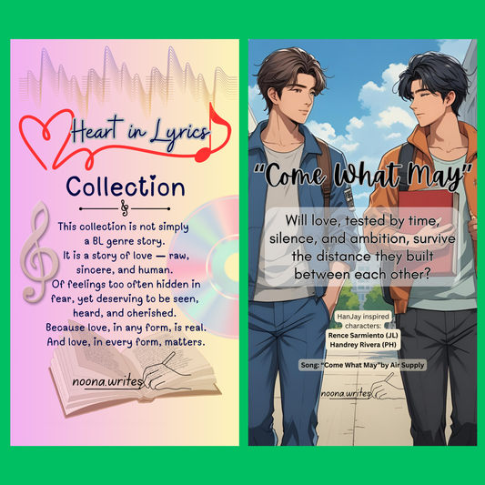 Heart in Lyrics Romance Novel Collection: "COME WHAT MAY" (Printable Digital Romance Story with illustrations or visuals: 142 pages)