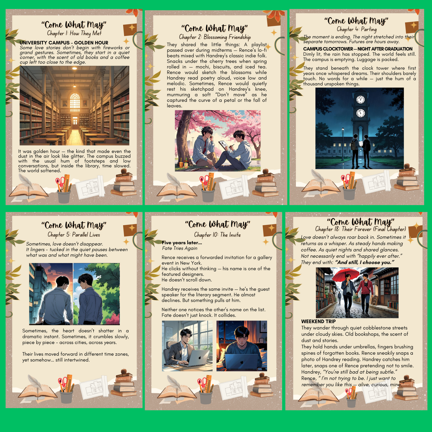 Heart in Lyrics Romance Novel Collection: "COME WHAT MAY" (Printable Digital Romance Story with illustrations or visuals: 142 pages)