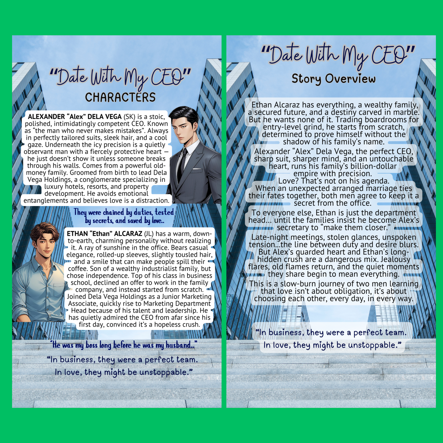 Heart in Lyrics Romance Novel Collection: "DATE WITH MY CEO" (Printable Digital Romance Story with illustrations or visuals: 279 pages)