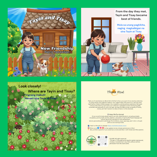 TAYIN AND TISAY Book 2 Bilingual Kids Story Audio e-Book (PDF + MP4): Two Languages, One Magical Storytime!